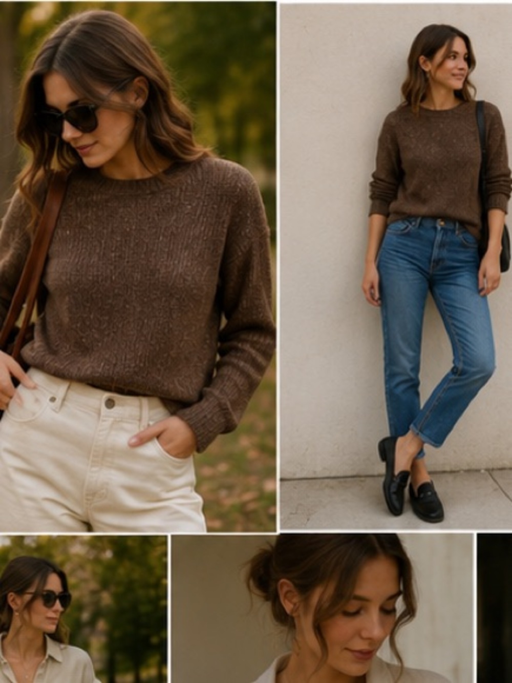 Old Navy Brown Crewneck Knit Sweater - Women's Pullover